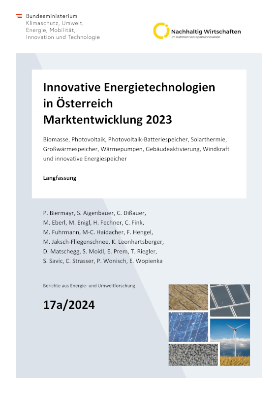 Innovative Energietechnologien in Österreich Marktentwicklung 2023