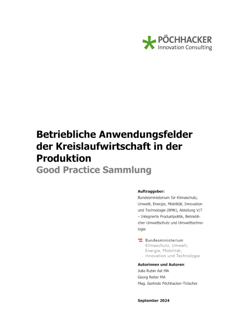 Good Practices Kreislaufwirtschaft in der Produktion